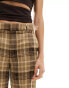 Фото #4 товара Lioness tailored bermuda shorts in brown check