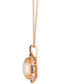 ფოტო #2 პროდუქტის Chocolatier® Neopolitan Opal (2-7/8 ct. t.w.) & Diamond (1/4 ct. t.w.) Halo 20" Adjustable Pendant Necklace in 14k Rose Gold