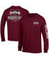 Фото #1 товара Men's Maroon Mississippi State Bulldogs Team Stack Long Sleeve T-shirt