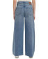 Фото #2 товара Women's Cut-Hem High-Rise Wide-Leg Belted Cotton Denim Jeans