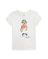 ფოტო #1 პროდუქტის Toddler and Little Girls Polo Bear Cotton Jersey T-shirt