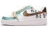 【定制球鞋】 Nike Air Force 1 Low 空军一号 新中式穿搭 手绘涂鸦 中国风 敦煌元素 低帮 板鞋 男款 白绿 / Кроссовки Nike Air Force CW2288-111