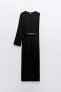 Фото #7 товара Платье миди асимметричного кроя из крепа ZARA