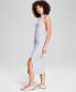 Women's Mock-Neck Sleeveless Cable Knit Midi Dress, Created for Macy's