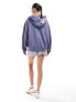 Фото #7 товара Miss Selfridge New York washed zip through hoodie in Navy