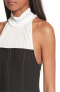 Фото #4 товара Women's Cinq A Sept Noemi Halter Neck Dress, Size 2 - Black / Ivory 150694