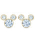 Children's Cubic Zirconia Birthstone Mickey Mouse Stud Earrings in 14k Gold