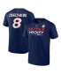 Фото #1 товара Men's Alexander Ovechkin Navy Washington Capitals Authentic Pro Prime Name and Number T-shirt