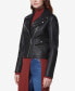 ფოტო #3 პროდუქტის Women's Seton Asymmetric Leather Moto Jacket