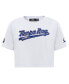 ფოტო #2 პროდუქტის Women's White Tampa Bay Lightning Boxy Script Tail Cropped T-shirt