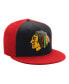 ფოტო #1 პროდუქტის Men's Black, Red Chicago Blackhawks Logo Two-Tone Snapback Hat