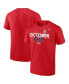 Фото #1 товара Men's Red St. Louis Cardinals 2022 Postseason Locker Room T-shirt