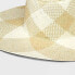 Фото #2 товара Hand Weave Plaid Floppy Boater Hat - A New Day Off-White S/M