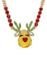 Фото #2 товара Betsey Johnson faux Stone Reindeer Pendant Necklace
