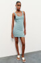 Фото #1 товара Платье из ткани с эффектом потертости в рубчик ZARA