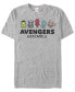 Фото #1 товара Marvel Men's Comic Collection Kawaii Avengers Assemble Short Sleeve T-Shirt