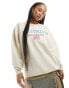 Daisy Street relaxed fleece sweatshirt with Brooklyn embroidery Бежевый, DE 48 - фото #1