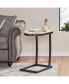 Фото #3 товара Artisan-Crafted Mango Wood End Table With Iron Frame