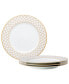 Фото #1 товара Eternal Palace Gold Set of 4 Dinner Plates, 10-1/2"