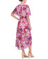 Women's Printed Chiffon High-Low Midi Dress