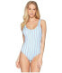 Womens Amuse Society Amalia One-Piece Swimwear Sz. Medium (Blue) 149871