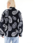 Napapijri zip up paisley print fleece in black 2XL - фото #6