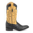 Ferrini Nash Ostrich Round Toe Cowboy Mens Black, Yellow Casual Boots 11411-04