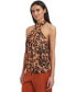 Women's Printed Crisscross Halter Top