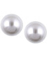 Silver-Tone Imitation Pearl Stud Earrings