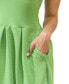 Фото #4 товара Women's Scoop Neck Knee Length with Pocket Dress