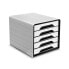 Фото #2 товара CEP Desktop file drawers 5 drawers white/black 360x288x270 mm