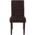 Фото #3 товара Hercules Series Brown Fabric Parsons Chair With Rolled Back, Accent Nail Trim And Walnut Finish