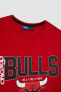 Фото #6 товара DeFactoFit NBA Chicago Bulls Standart Fit Bisiklet Yaka Kısa Kollu Tişört