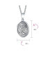 Фото #4 товара Bling Jewelry embossed Scroll Floral Flower Sunflower Photo Oval Lockets Necklace Pendant For Women That Hold Pictures Oxidized .925 Sterling Silver