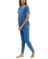 ფოტო #3 პროდუქტის Women's 2-Pc. Double-Sleeve Pajamas Set