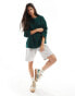 ASOS DESIGN supersoft oversized henley in dark green