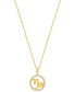 ფოტო #22 პროდუქტის Cubic Zirconia Zodiac Halo 18" Pendant Necklace in 18k Gold-Plated Sterling Silver, Created for Macy's