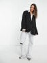 Фото #4 товара Only oversized dropped shoulder blazer in black