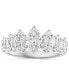 ფოტო #3 პროდუქტის EFFY® Diamond Princess & Marquise Cluster Ring (7/8 ct. t.w.) in 14k White Gold