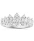 Фото #3 товара EFFY® Diamond Princess & Marquise Cluster Ring (7/8 ct. t.w.) in 14k White Gold