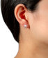 ფოტო #2 პროდუქტის Crystal Sugar Skull Stud Earrings in Sterling Silver, Created for Macy's