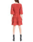 Max Studio Rib Knit Elbow Sleeve Tiered Short Dress Women's