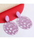 ფოტო #3 პროდუქტის Women's Pink Butterfly Filigree Drop Earrings