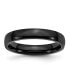 Stainless Steel Polished Black IP-plated 4mm Band Ring