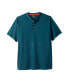 ფოტო #1 პროდუქტის Big & Tall by KingSize Heavyweight Short-Sleeve Henley Shirt