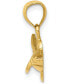 Shark Charm Pendant in 14k Yellow Gold