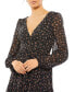 ფოტო #4 პროდუქტის Women's Ieena Button V Neck Bodice Illusion Sleeve Tiered Gown