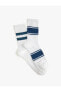 Фото #1 товара 2'li Soket Çorap Seti Şerit Detaylı