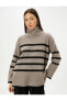 Фото #3 товара Свитер женский Koton Oversize свитер-поло с узором