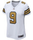 ფოტო #2 პროდუქტის Women's Drew Brees White New Orleans Saints Alternate Game Jersey